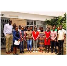 Co-founder Kayange with Cohort 4 youth