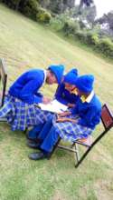 Class 7 students working together