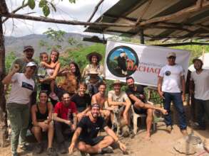 International and local volunteers plant and share