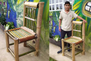 Bamboo chair made by student