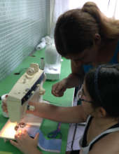 Fatima, a facilitator from the group