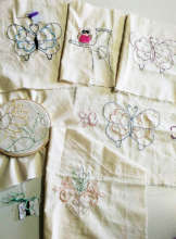 Panels for embroidered bag project