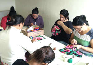 Embroidering 'chita'