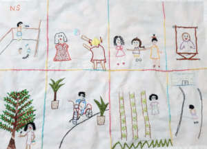 Embroidery of childhood memories