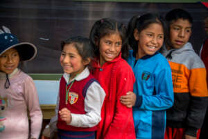 Kids in Peru benefiting from the project