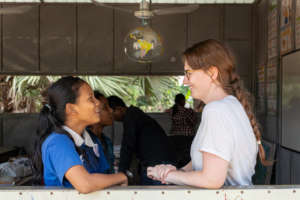 Volunteers help teach children how to stay safe