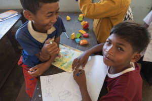 Smiles over homework!