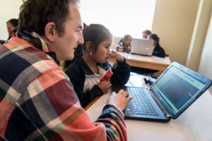 Computer safety lessons at Picaflor House