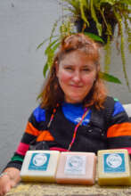 Brasilia proudly shows her handmade soaps