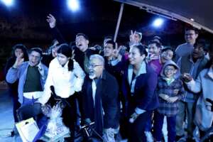 Community members with David Filio in his concert