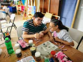 Jewelry making session