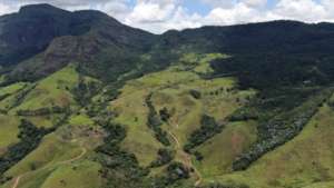 Drone's eye view of the land to be reforested