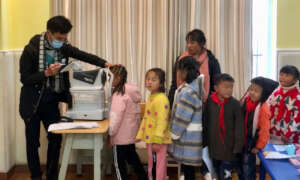 Eye screening with Mr. Yin of Education in Sight