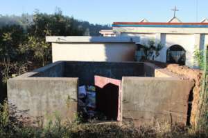 Xishipo's trash receptacle, built with HEAL funds