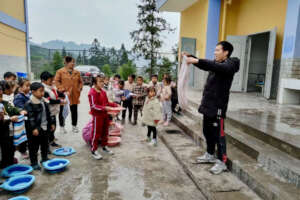 Health training at Gonghe Primary School