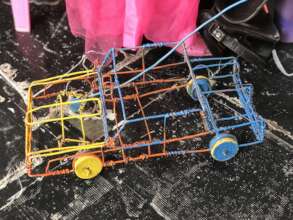 Toy car made of wire