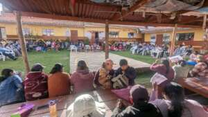 Meeting with Quillahuata parents and teachers