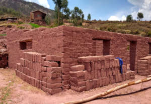 Adobe walls for a new guinea pig house