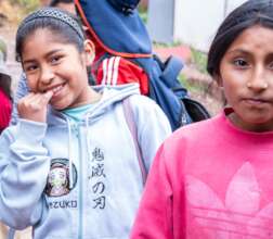 Girls at the project in Cusco