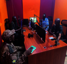 Gracious and UWA Team in radio studios