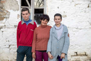 Tahir's wife and two children