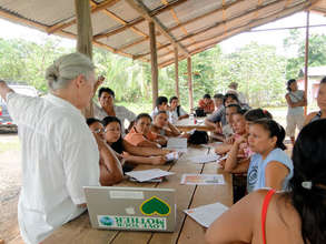 Speaking with the Maleku at Palenque Margarita