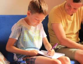 Manual ability, and vision can affect writing.