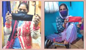 Beneficiaries & Center In-Charges Making Masks