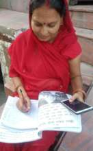 One of our beneficiaries studying online