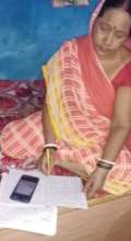 Online class with one of our beneficiaries