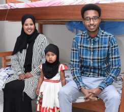 Wada and parents at CFACH Center