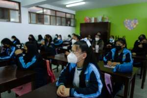 Students at Virgen Asunta School