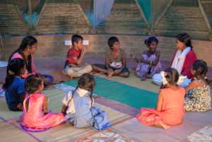 Sharing circle before homework