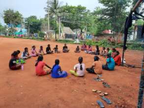 Frisbee spirit sharing circle