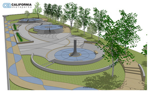 Current design concept for the Watts Skatepark.