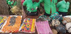 Reuse and recycle display at showcase