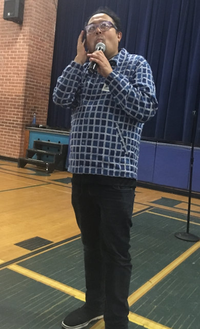 Regie Cabico sharing his rhymes