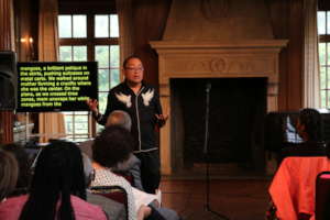 Master Slam Poet, Regie Cabico, performing