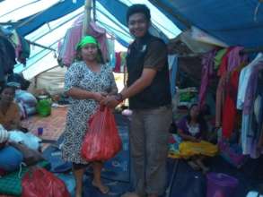 Distribute cooked meal