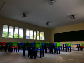 A brand new classroom at Agani Elementary School
