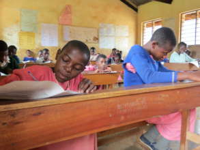 childrens doing a test