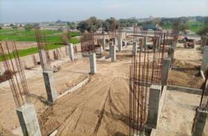 Ground Floor Columns of the Hospital Building