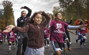 Playing a soccer skills game