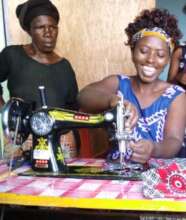 Young Woman Sewing