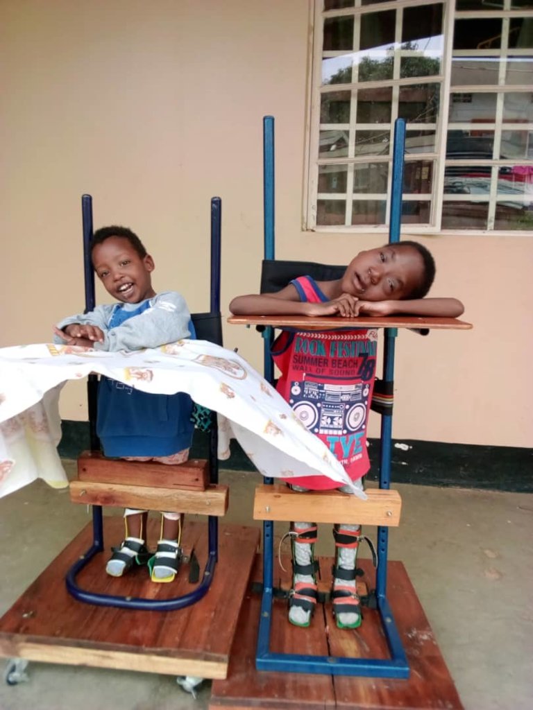 our children training in standing