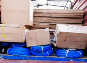 Equipment shipped to sites