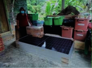 Solar panels on site