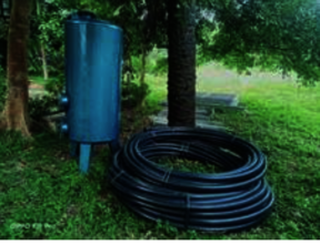 Water tank and some of the pipe