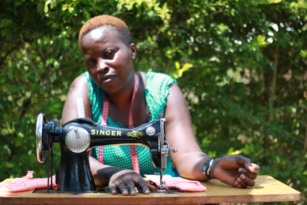 Train 700 girls to sew sanitary pads&face masks