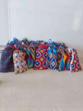 Bright colourful pad bags